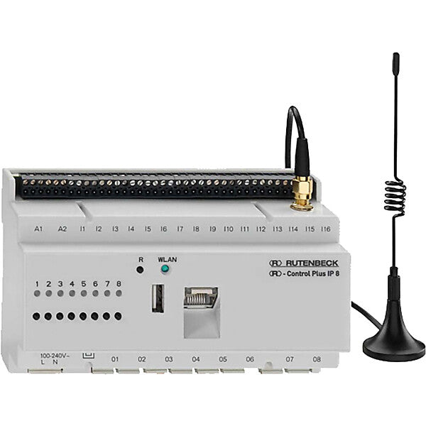 Rutenbeck IP-Schaltaktor 100Mbit/s lichtgrau Control Plus IP 8